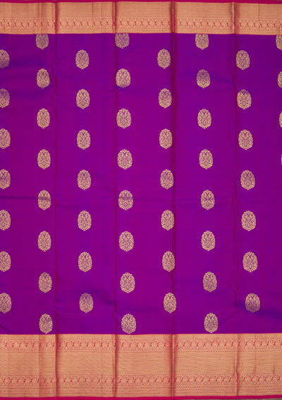 Purple Zariwork Pure Silk Saree