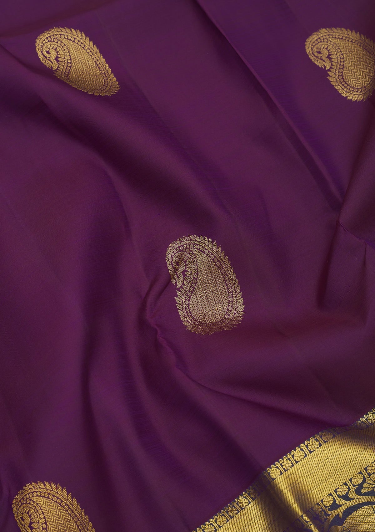 Purple Zariwork Pure Silk Saree