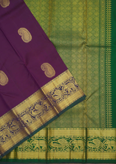 Purple Zariwork Pure Silk Saree