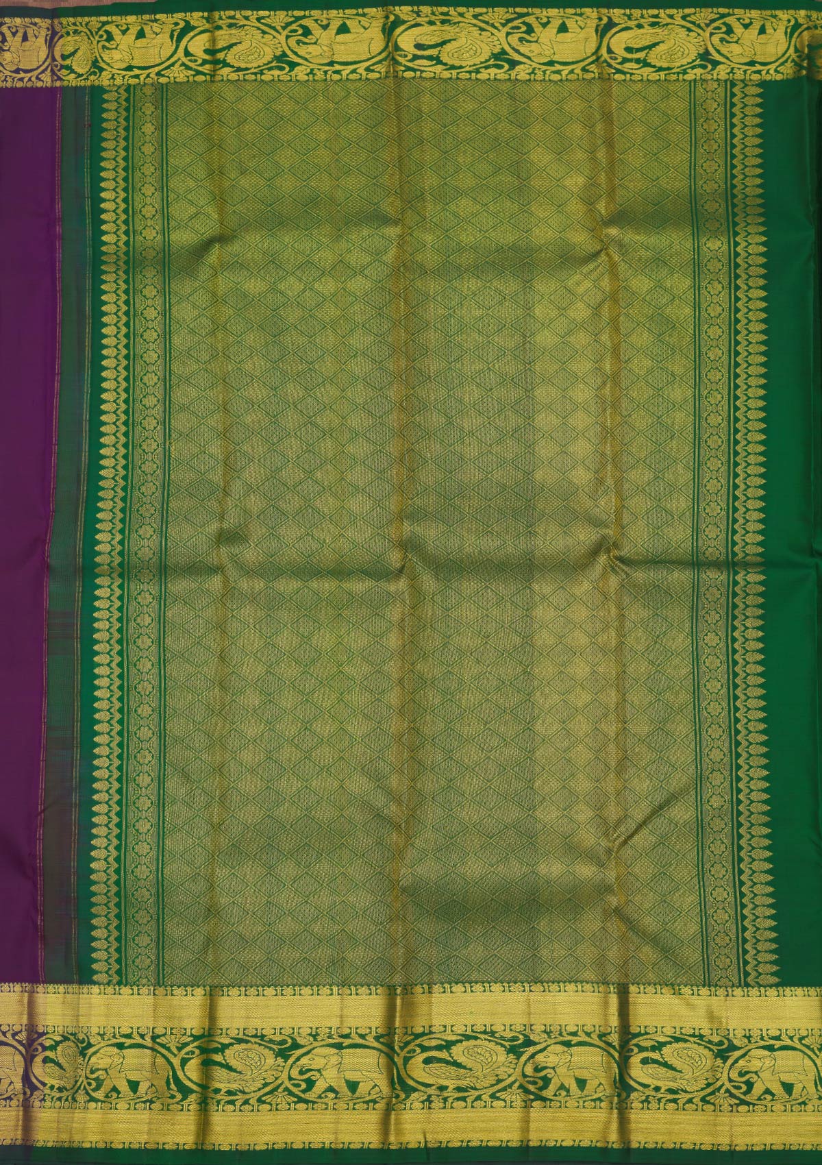 Purple Zariwork Pure Silk Saree