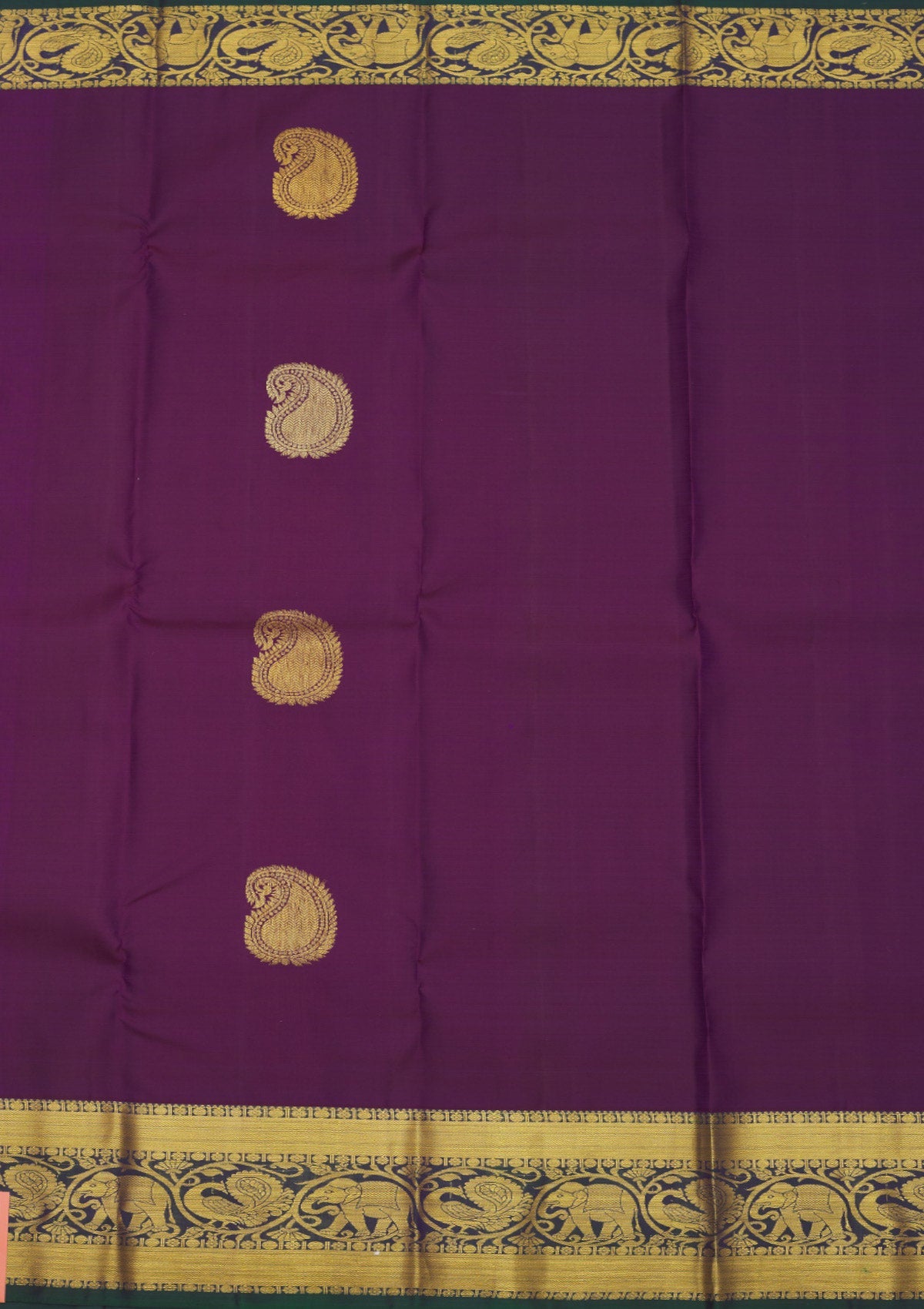 Purple Zariwork Pure Silk Saree