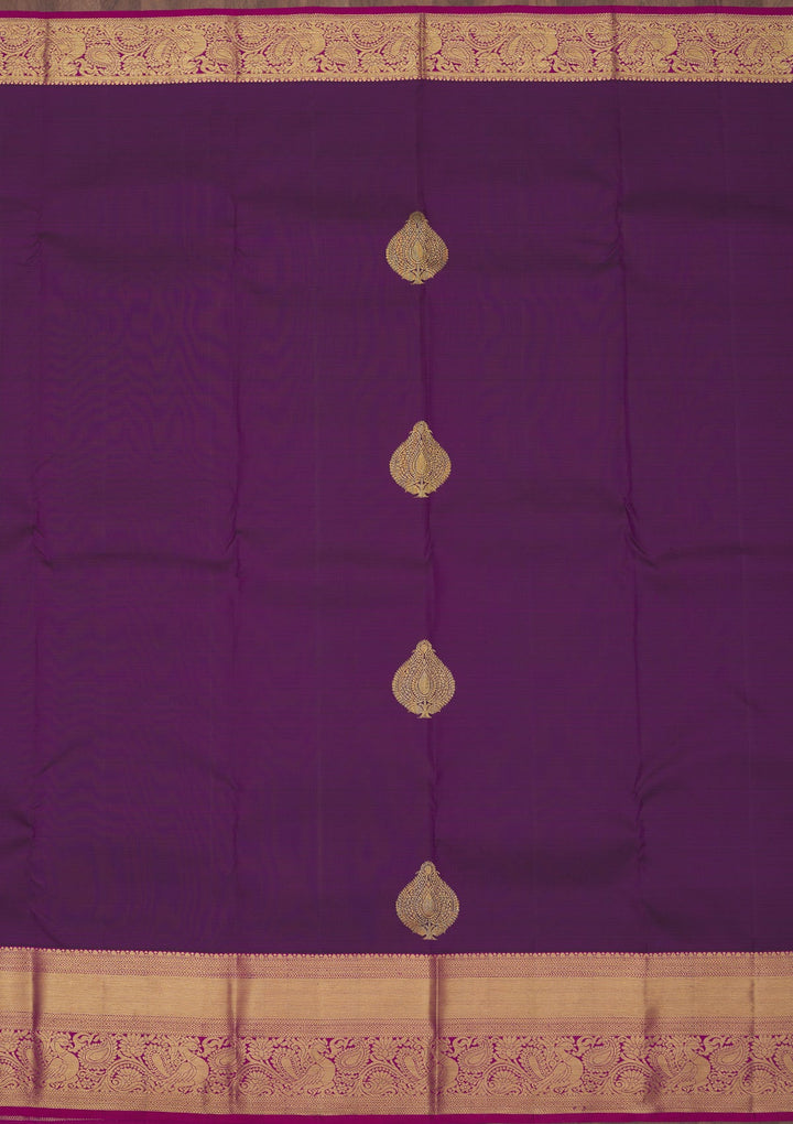 Purple Zariwork Pure Silk Saree