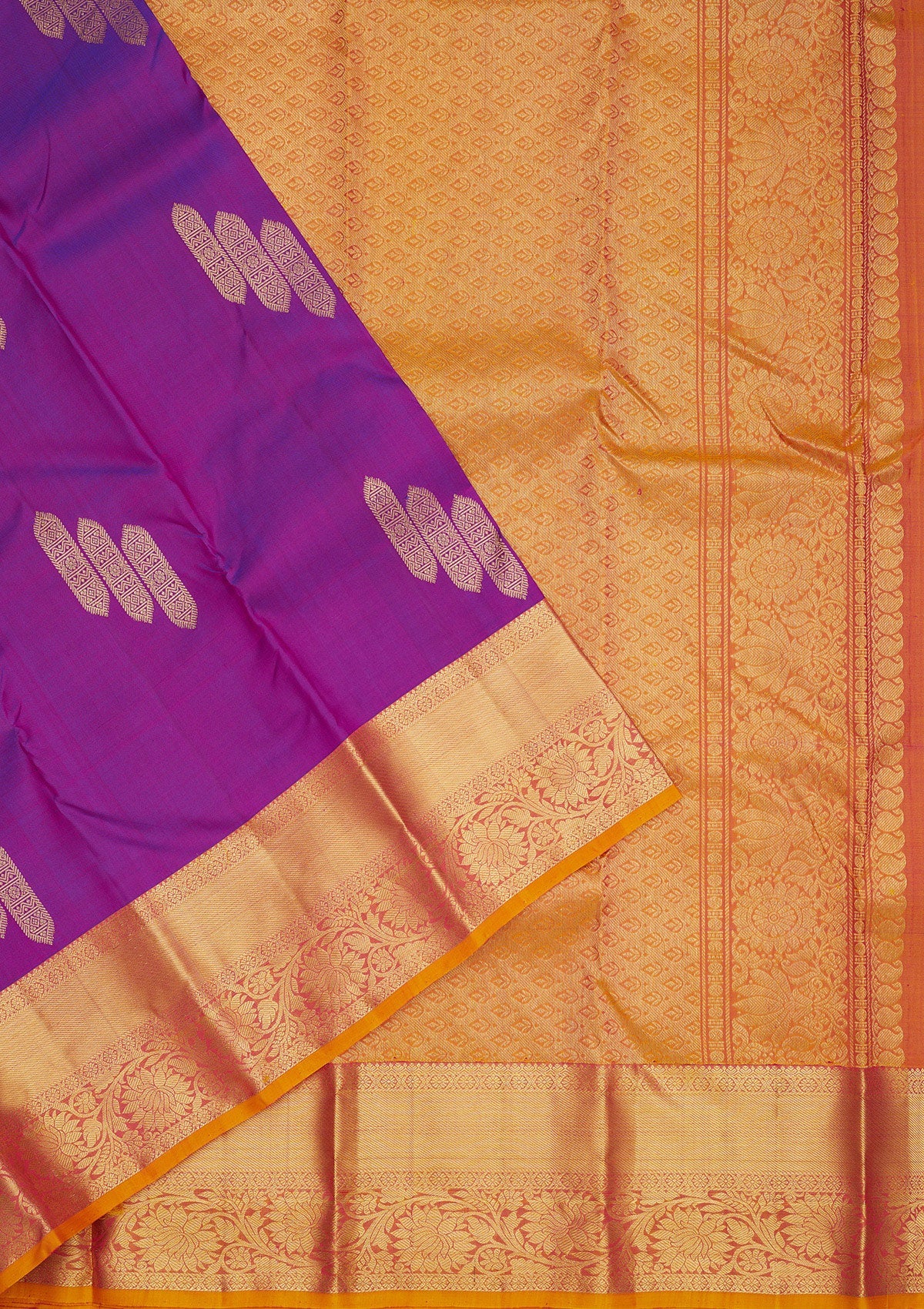 Purple Zariwork Pure Silk Saree