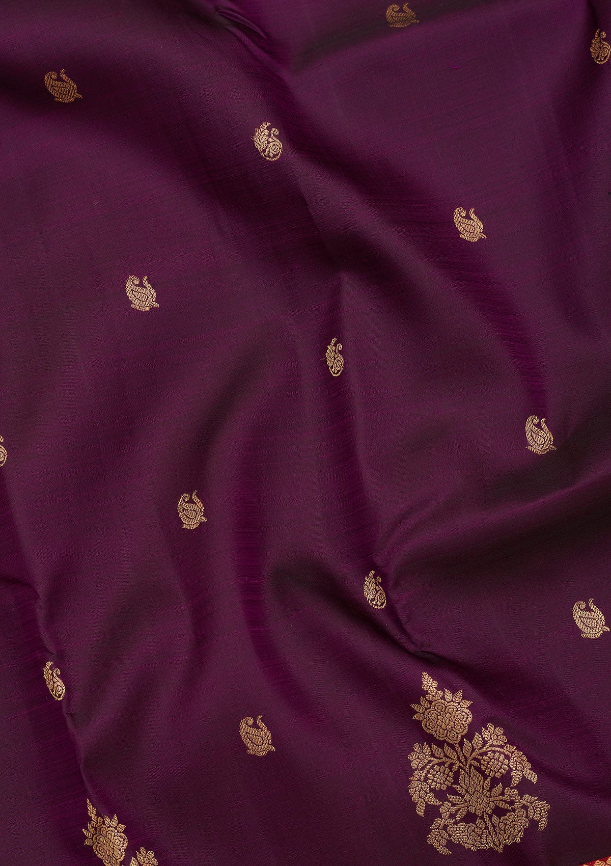 Purple Zariwork Pure Silk Saree