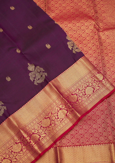 Purple Zariwork Pure Silk Saree