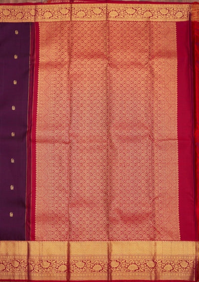 Purple Zariwork Pure Silk Saree