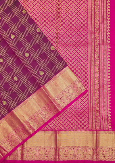 Purple Zariwork Pure Silk Saree