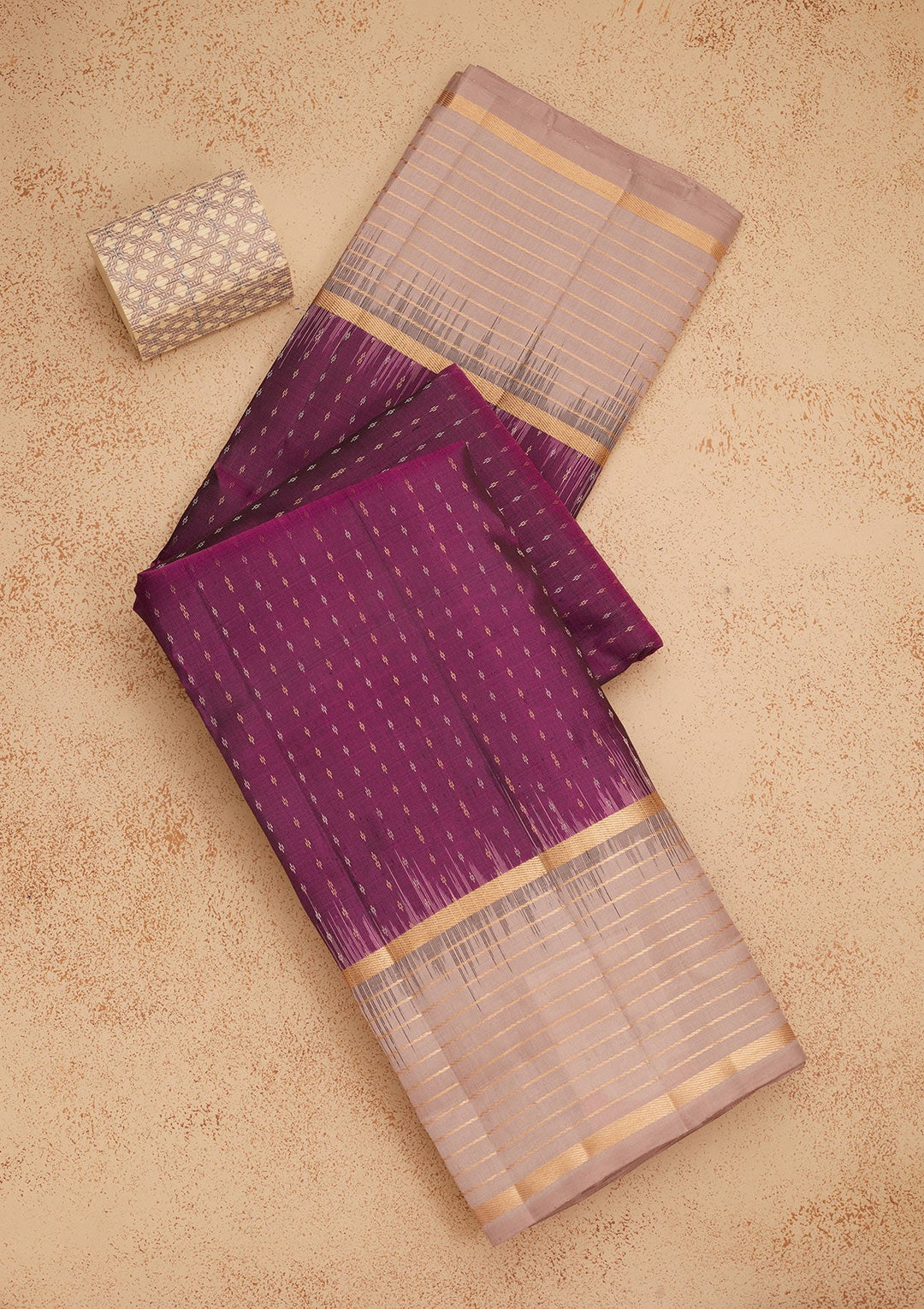 Purple Zariwork Pure Silk Saree-Koskii