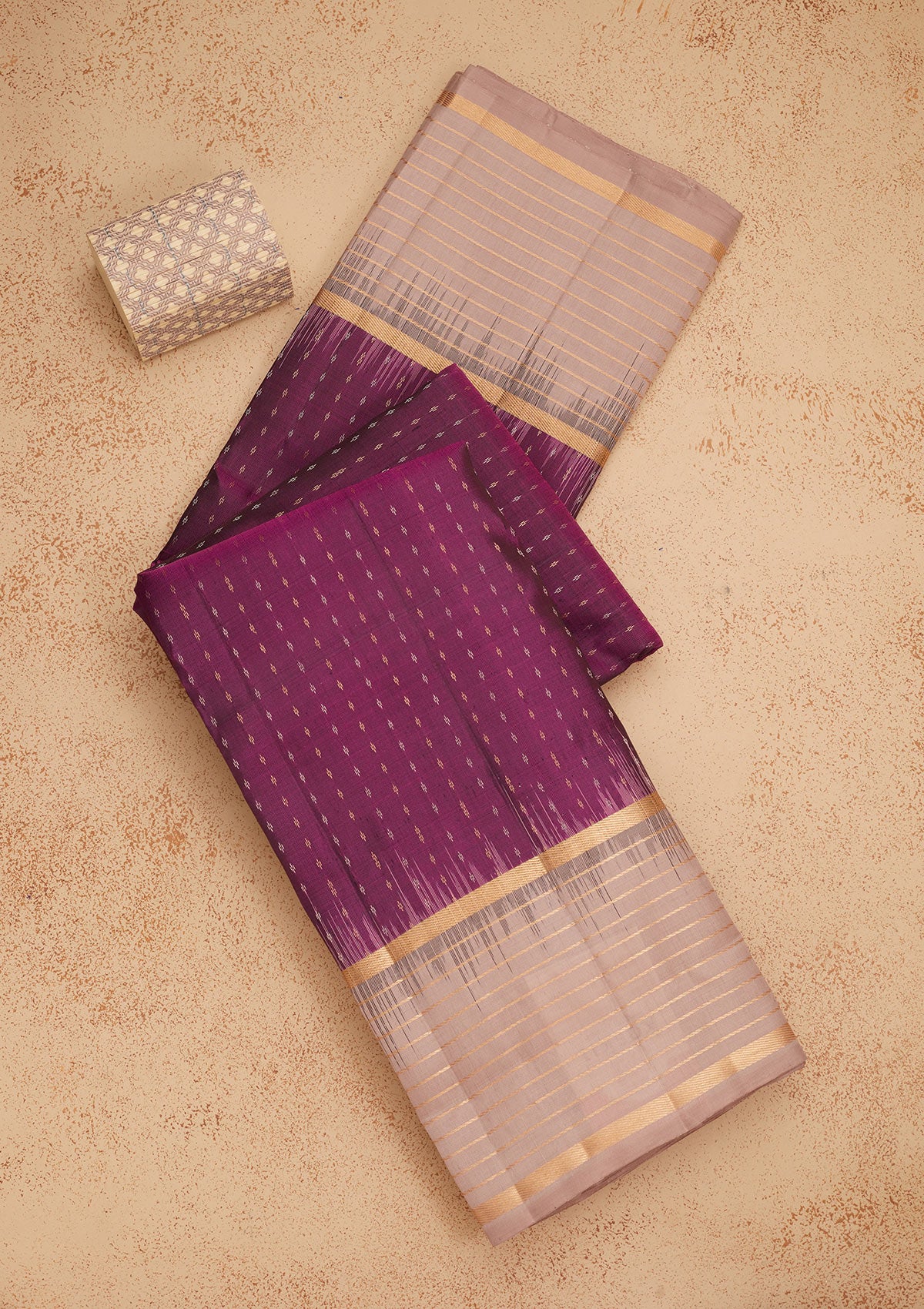 Purple Zariwork Pure Silk Saree-Koskii