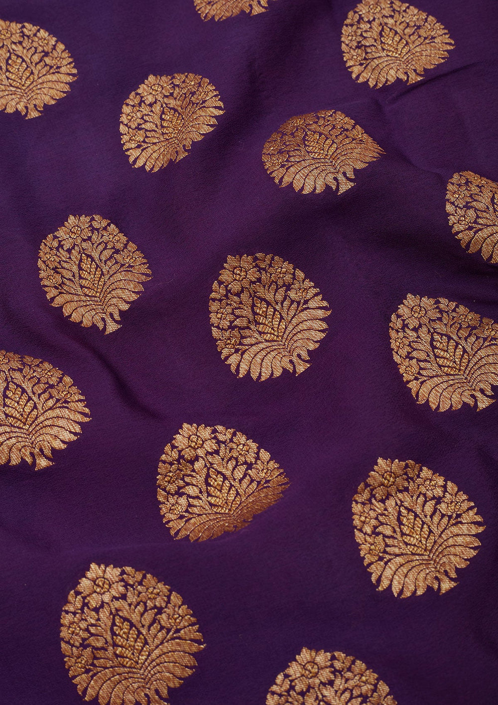 Purple Zariwork Pure Silk Saree-Koskii