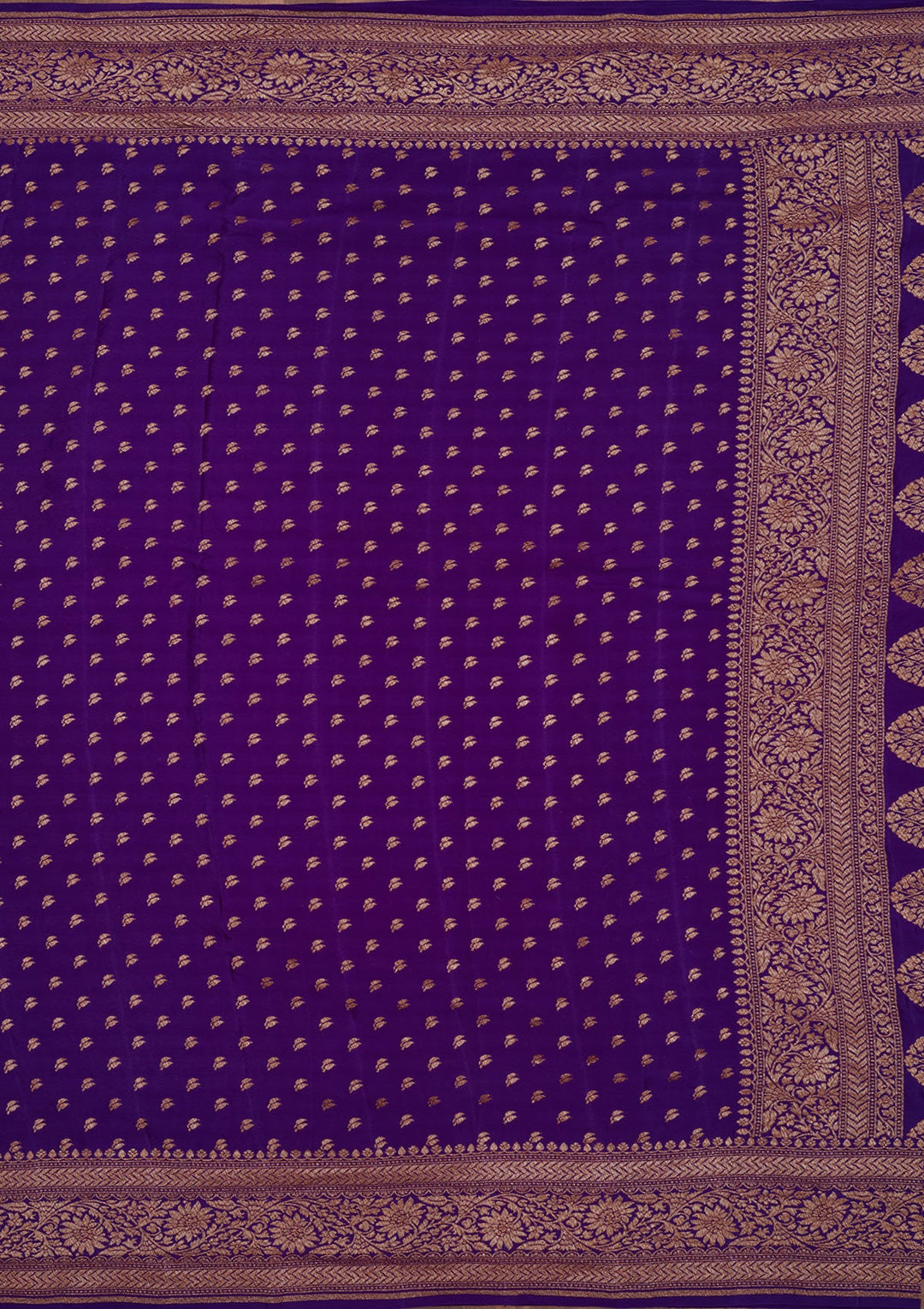 Purple Zariwork Pure Silk Saree-Koskii