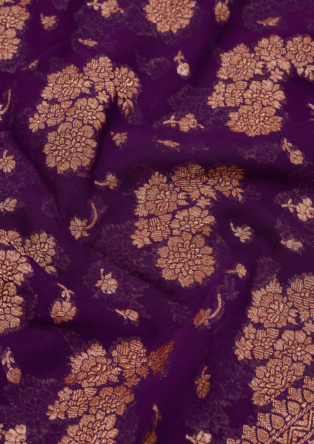 Purple Zariwork Pure Silk Saree-Koskii