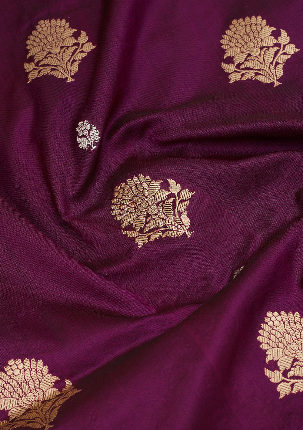 Purple Zariwork Pure Silk Saree-Koskii