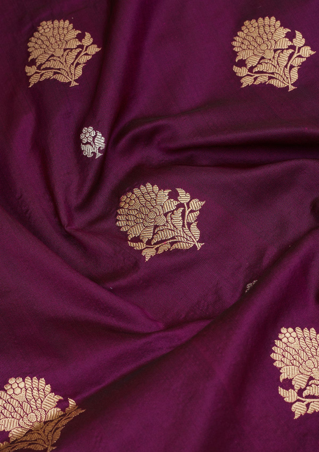 Purple Zariwork Pure Silk Saree-Koskii