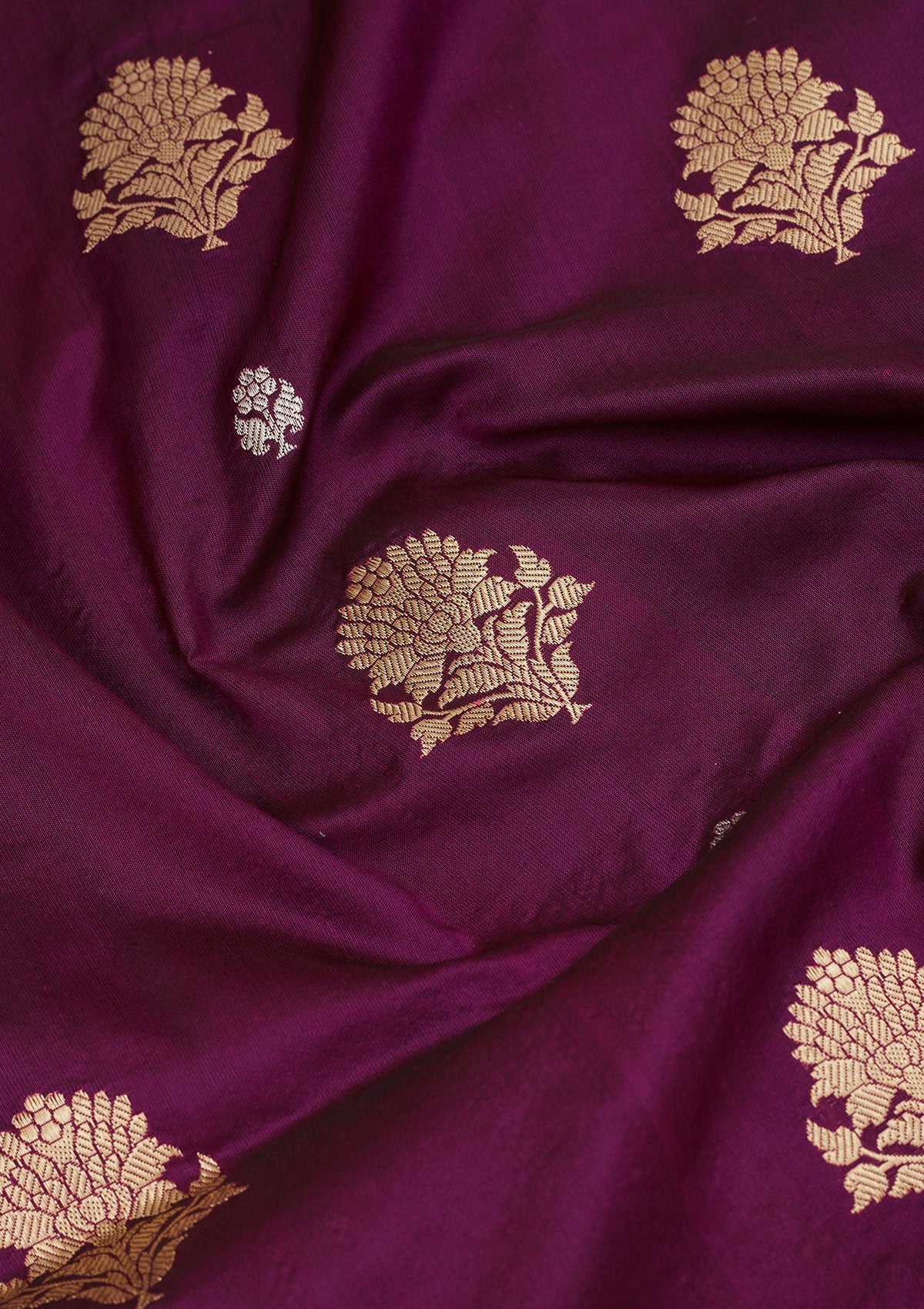 Purple Zariwork Pure Silk Saree-Koskii