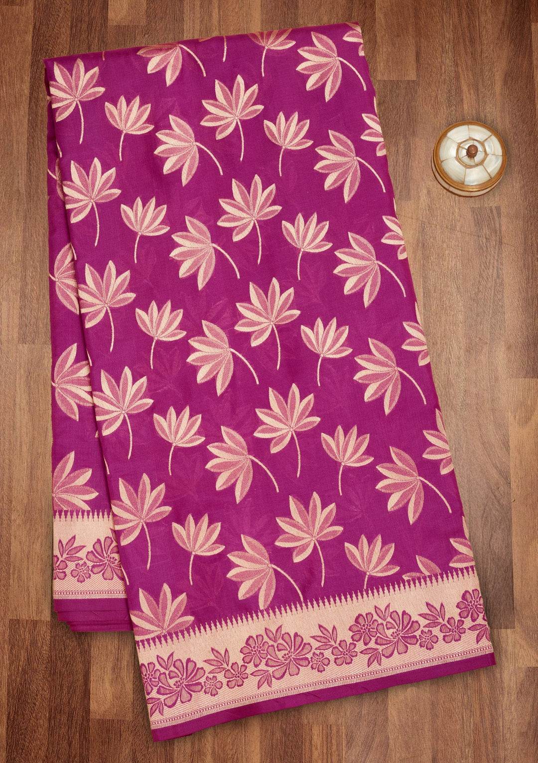 Purple Zariwork Pure Silk Saree-Koskii
