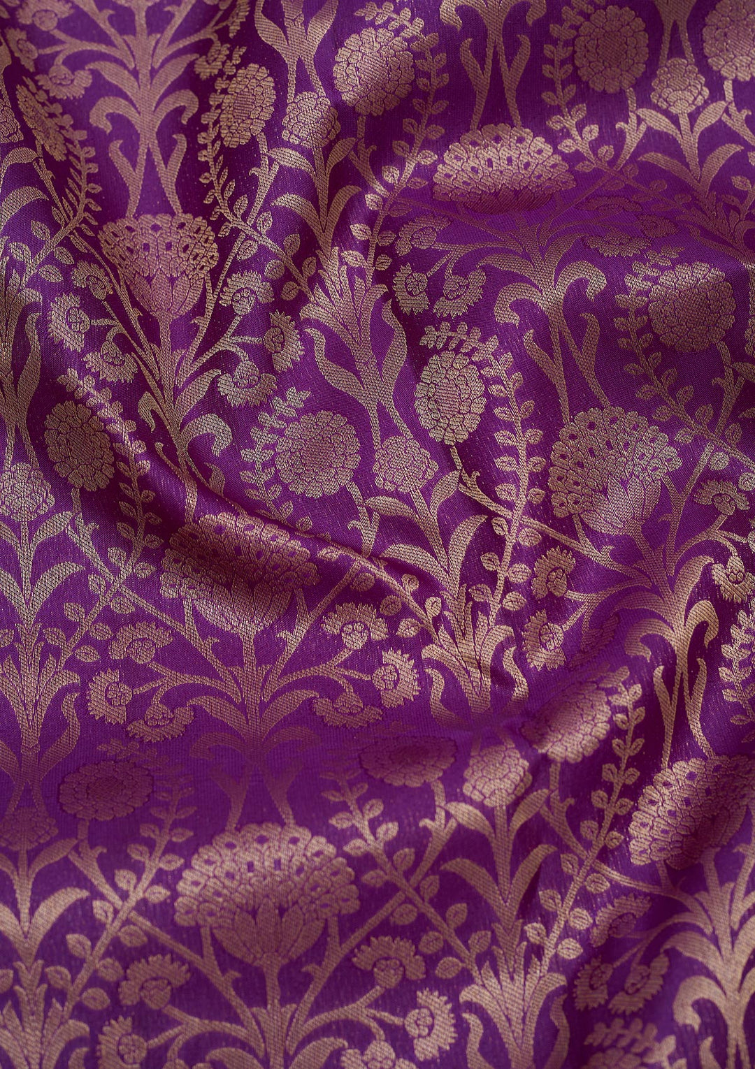 Purple Zariwork Pure Silk Saree-Koskii