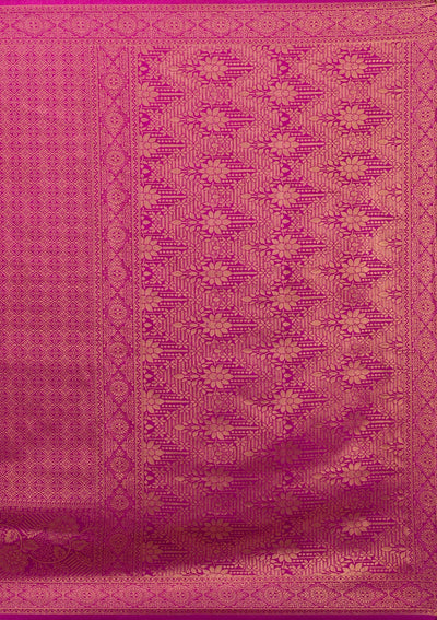 Purple Zariwork Soft Silk Saree-Koskii