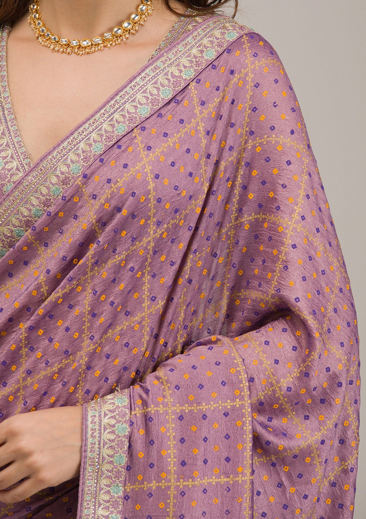 Purple Zariwork Soft Silk Saree-Koskii