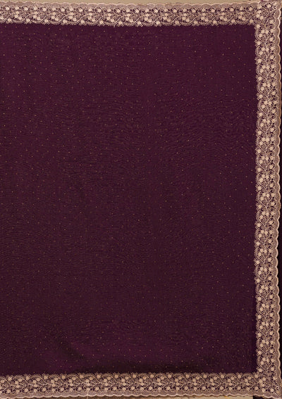 Purple Zariwork Soft Silk Saree