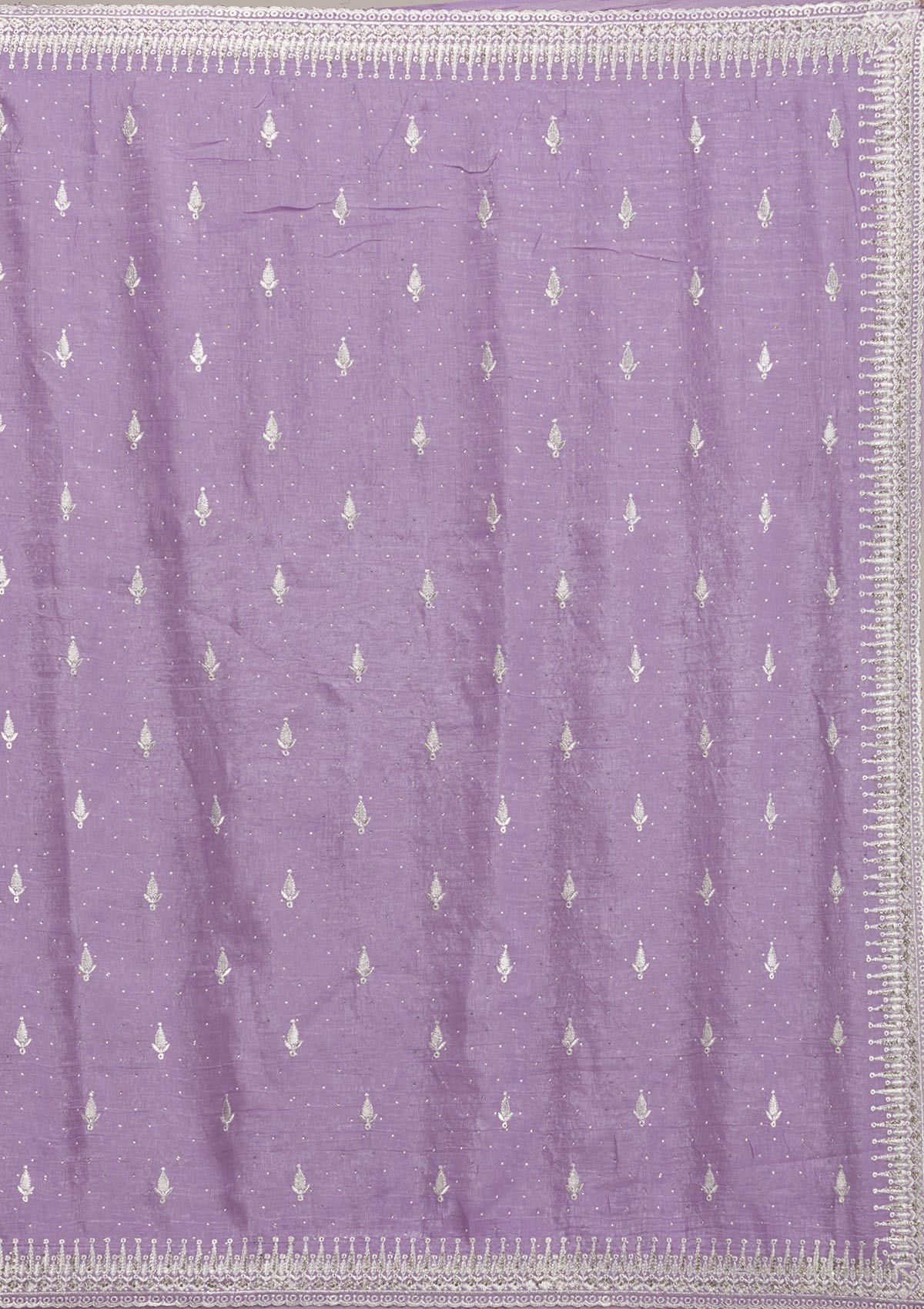 Purple Zariwork Tissue Saree-Koskii