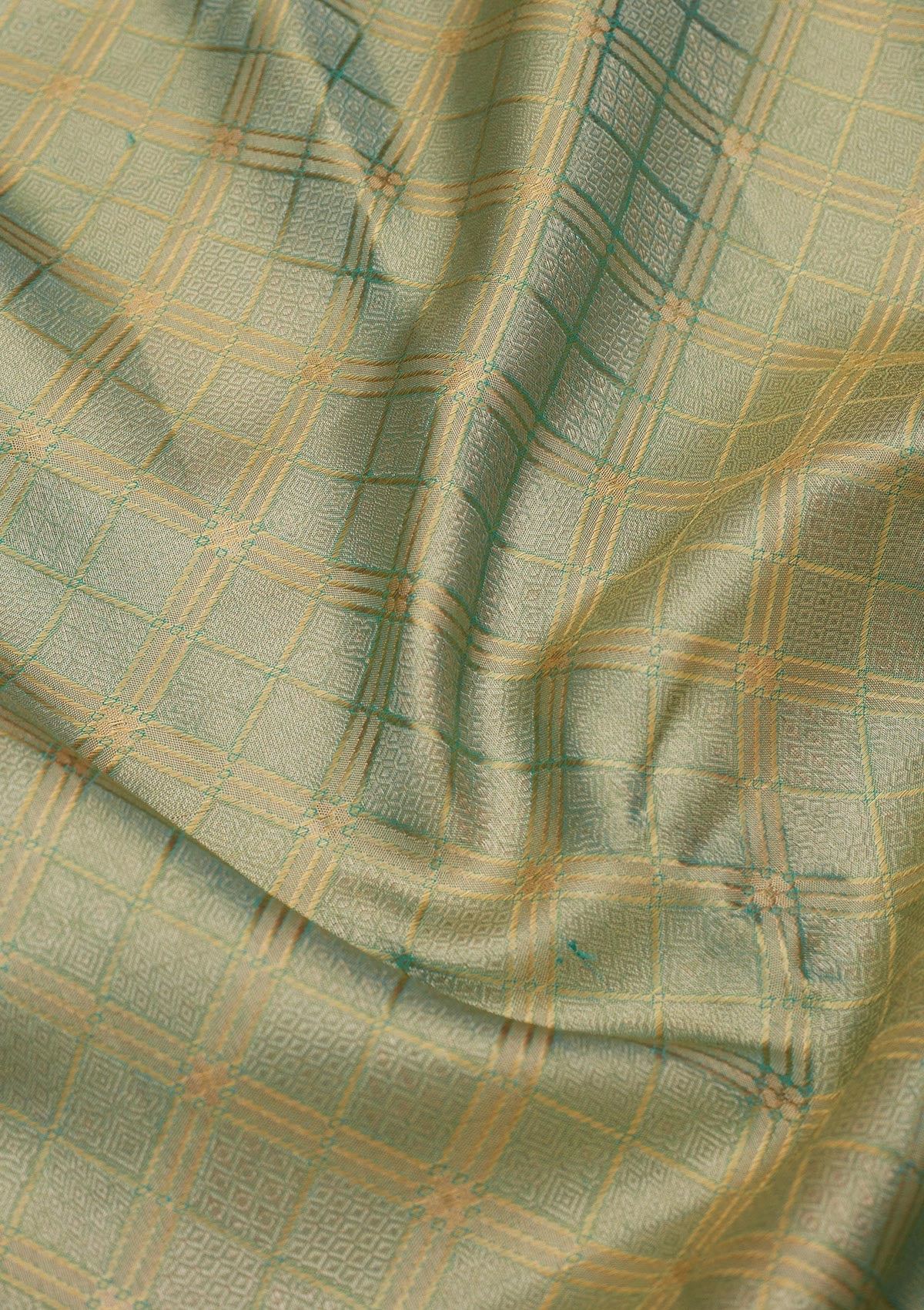 Rama Green Zariwork Pure Silk Saree-Koskii