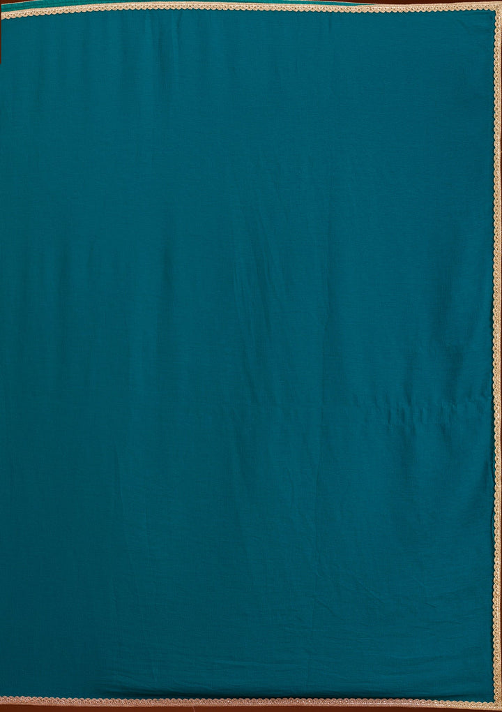 Rama Green Cutdana Semi Crepe Readymade Salwar Suit