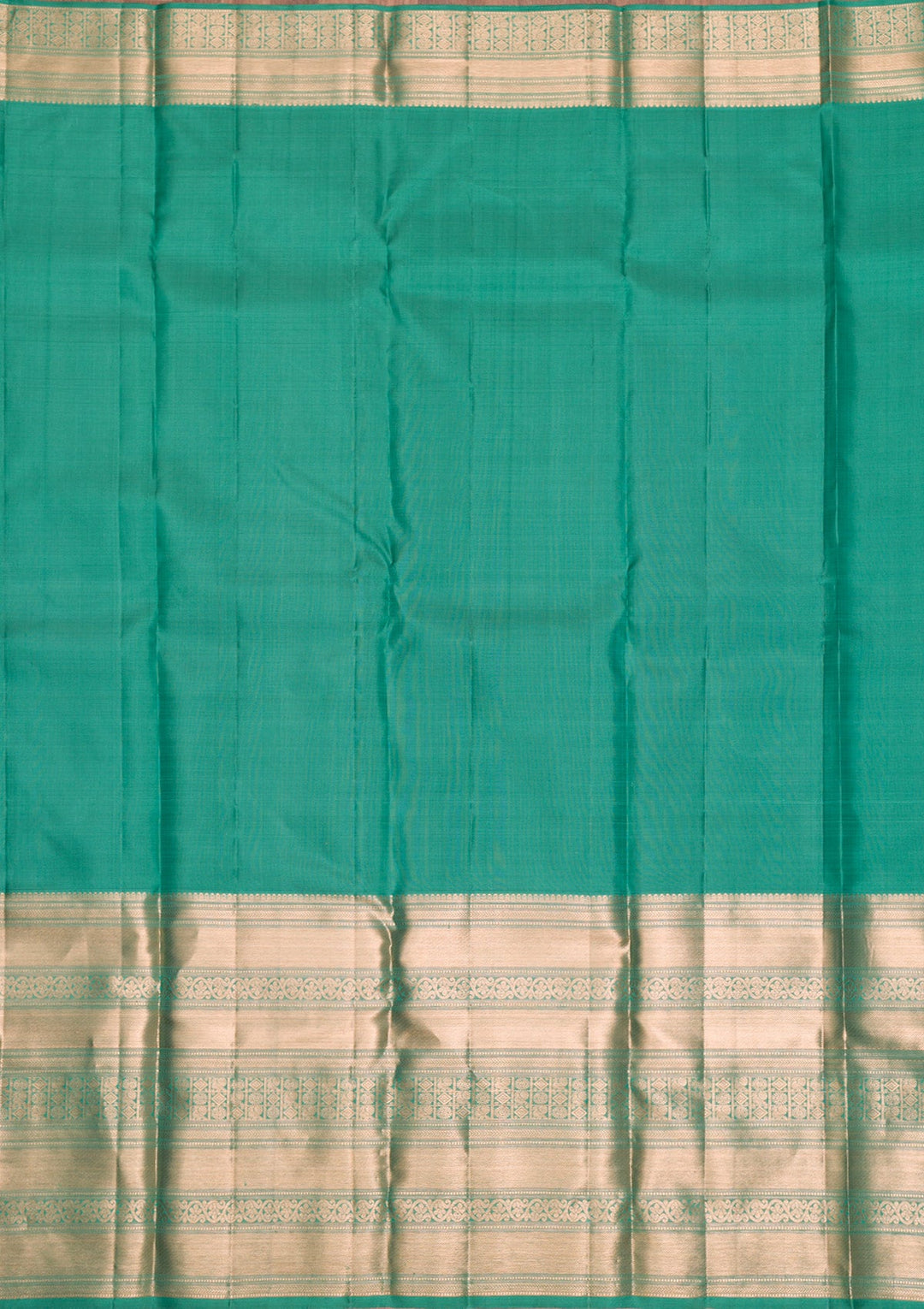 Rama Green Gold Zariwork Pure Silk Saree - Koskii