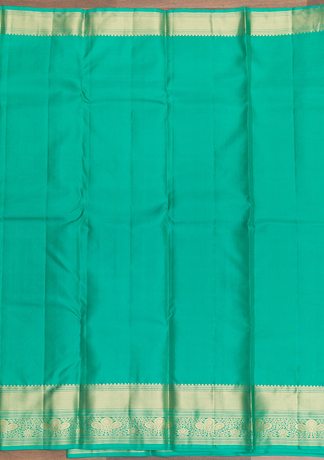 Rama Green Zariwork Pure Silk Saree-Koskii