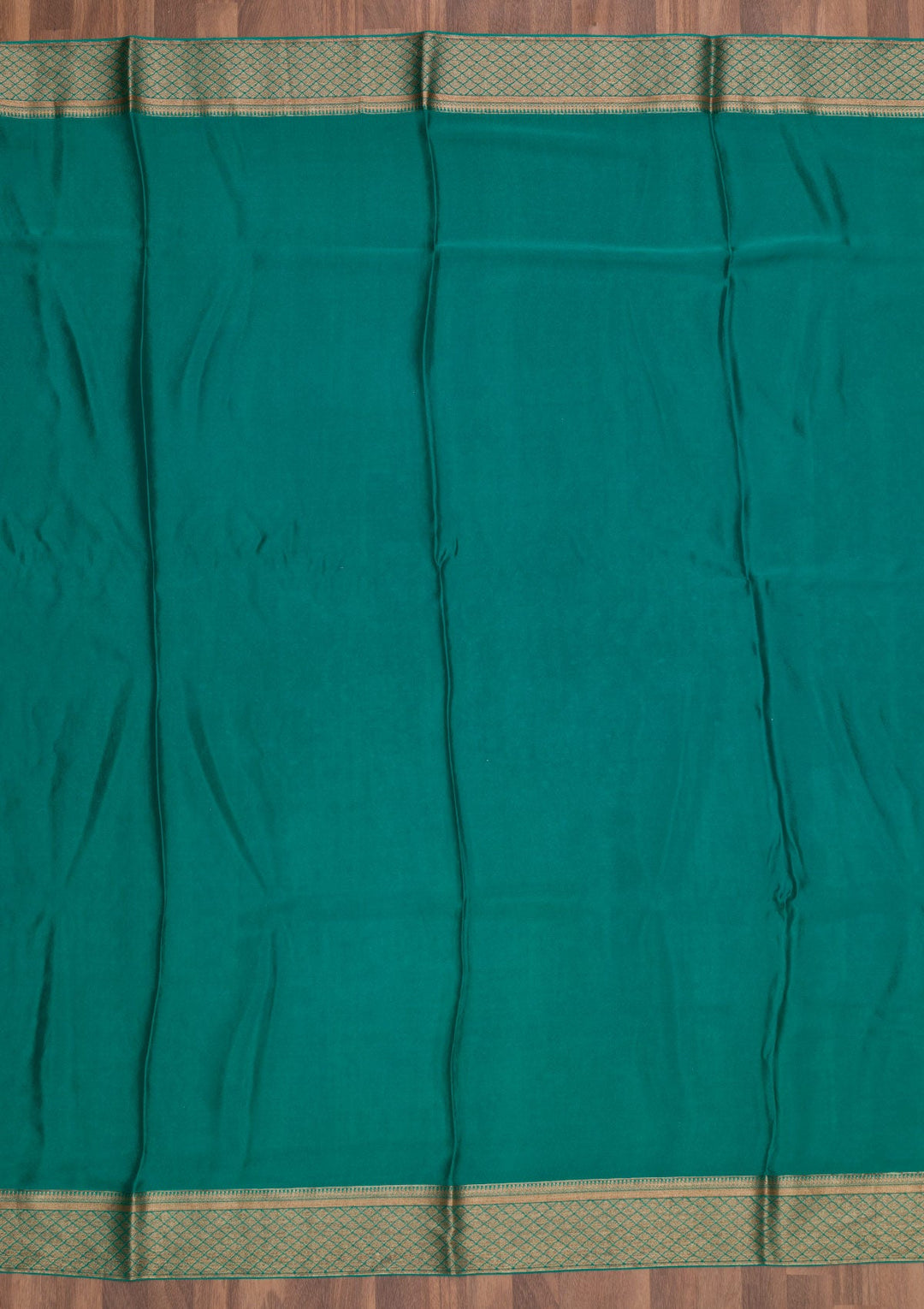 Rama Green Zariwork Pure Silk Saree-Koskii