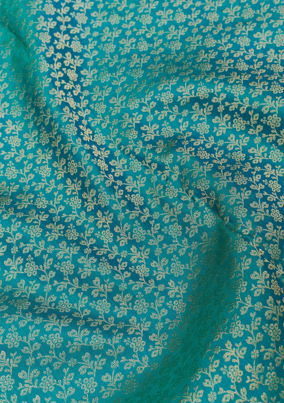 Rama Green Zariwork Pure Silk Saree-Koskii