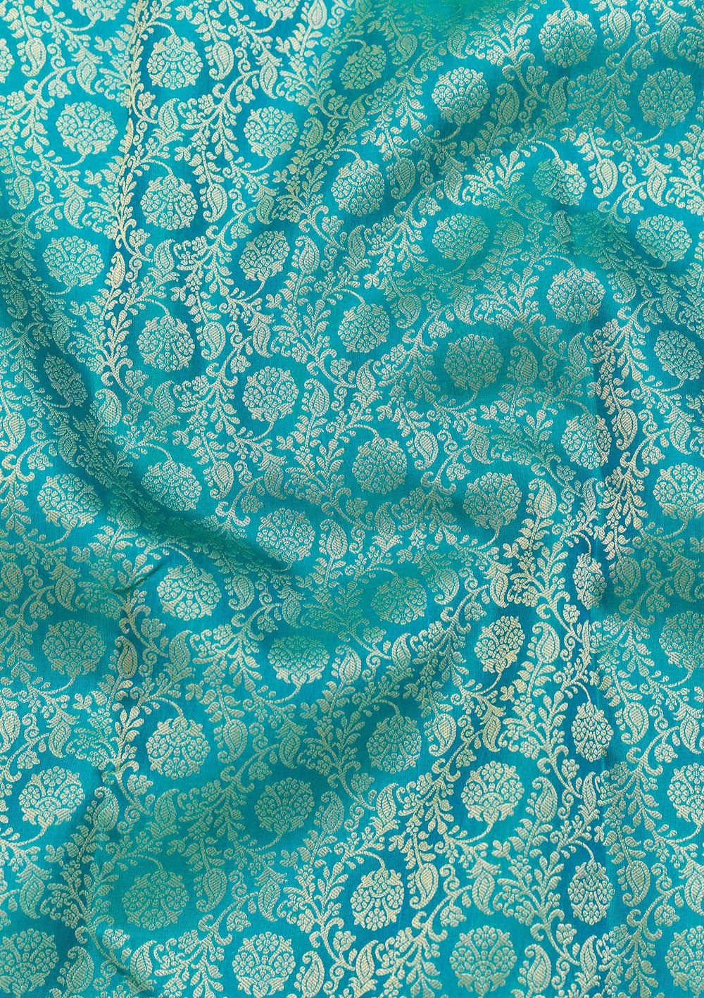 Rama Green Zariwork Pure Silk Saree-Koskii