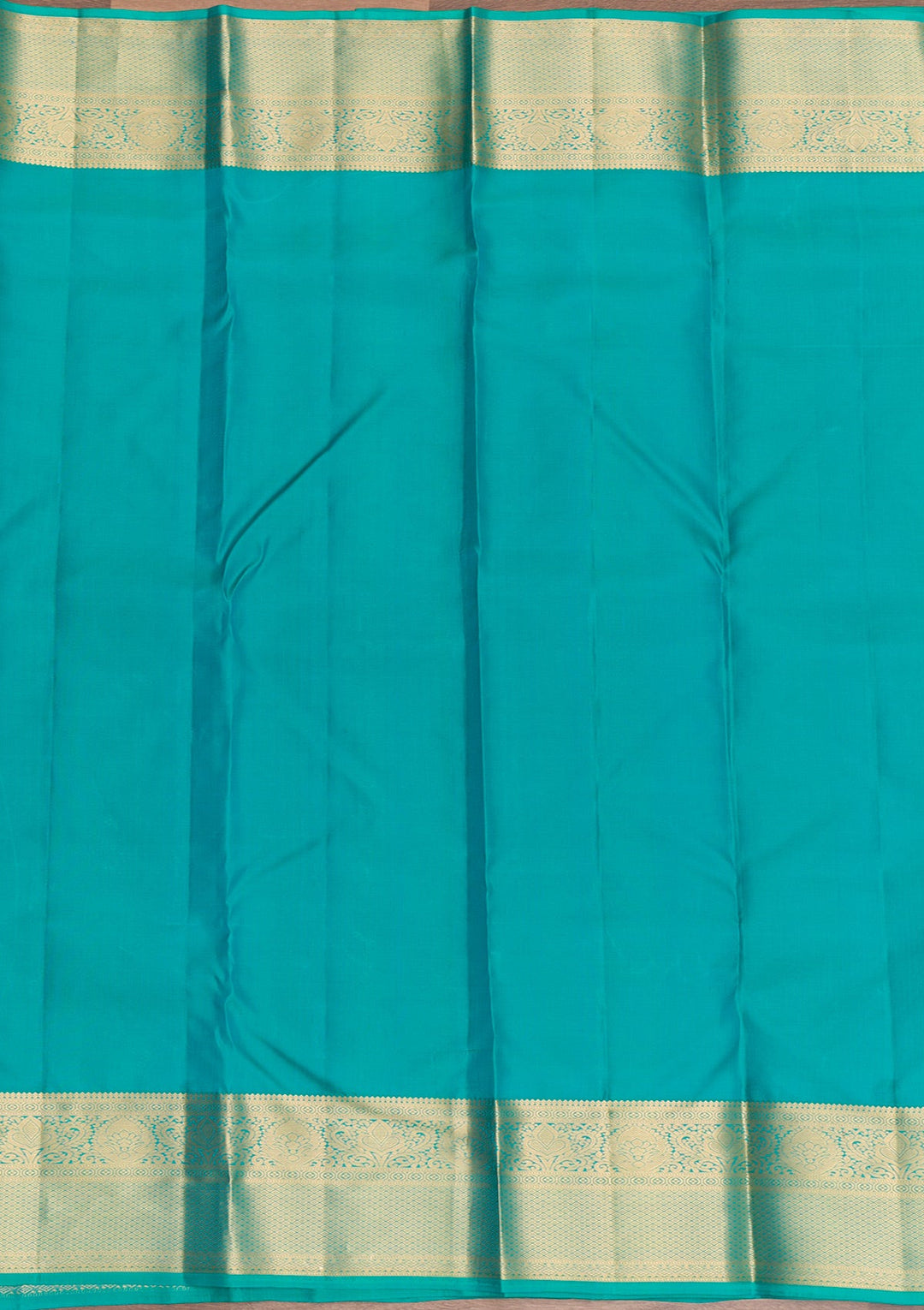 Rama Green Zariwork Pure Silk Saree-Koskii