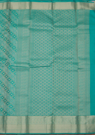 Rama Green Zariwork Pure Silk Saree