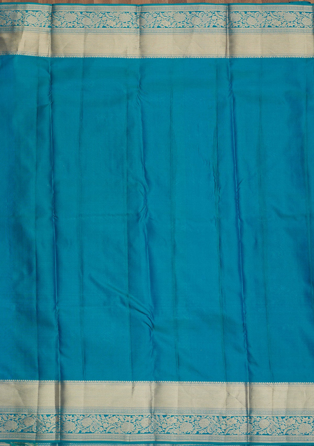 Rama Green Zariwork Pure Silk Saree-Koskii