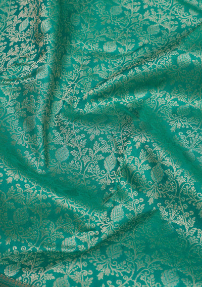 Rama Green Zariwork Pure Silk Saree