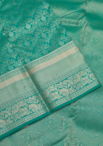 Rama Green Zariwork Pure Silk Saree