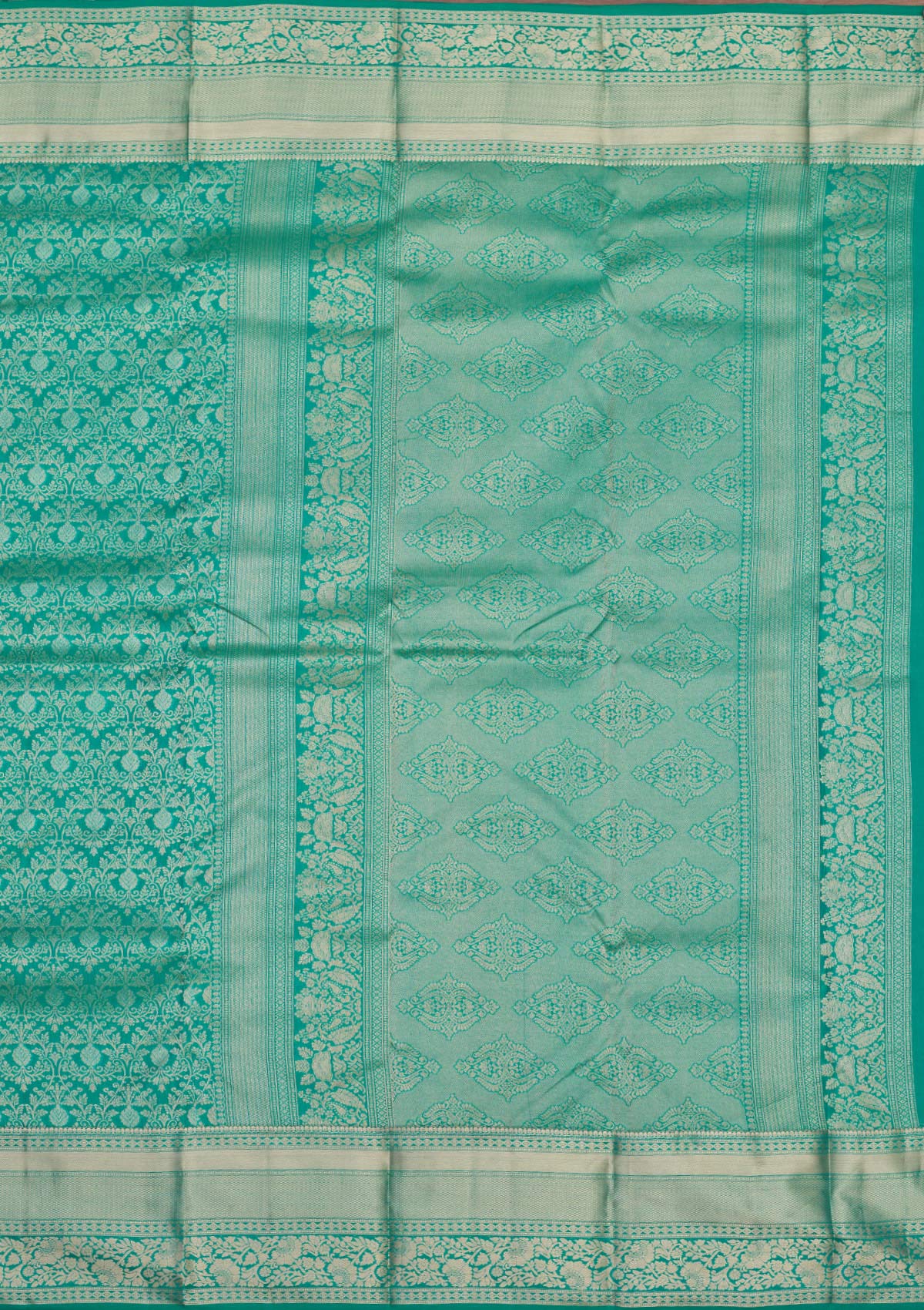 Rama Green Zariwork Pure Silk Saree