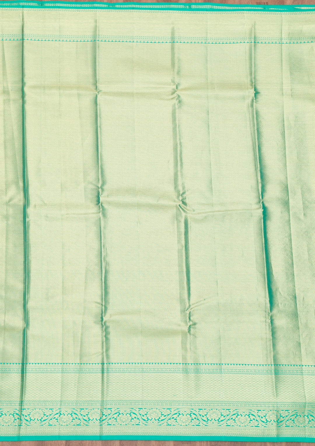Rama Green Zariwork Pure Silk Saree-Koskii