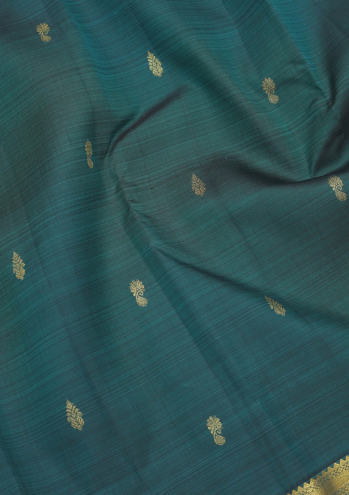 Rama Green Zariwork Pure Silk Saree