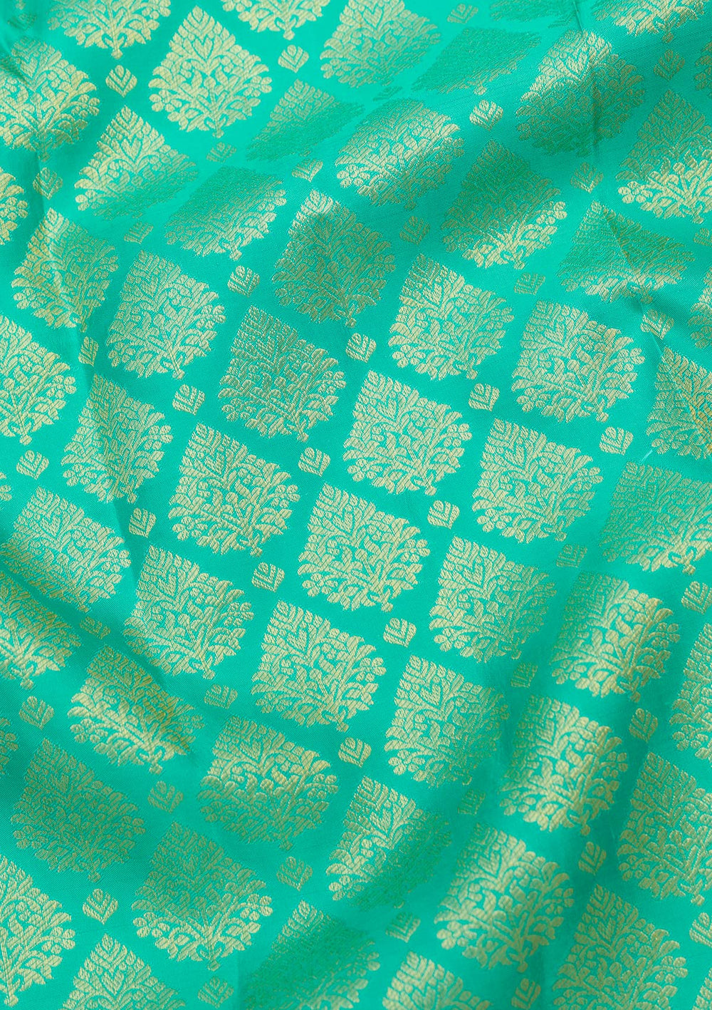 Rama Green Zariwork Pure Silk Saree-Koskii