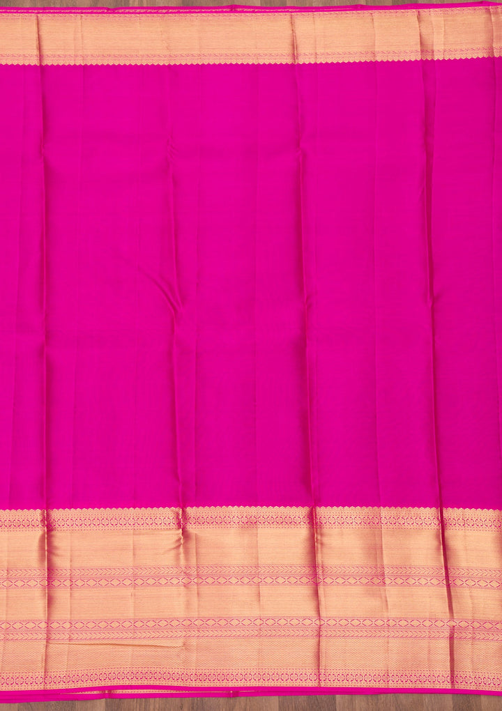 Rama Green Zariwork Pure Silk Saree-Koskii