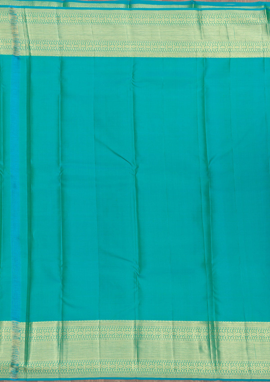 Rama Green Zariwork Pure Silk Saree-Koskii