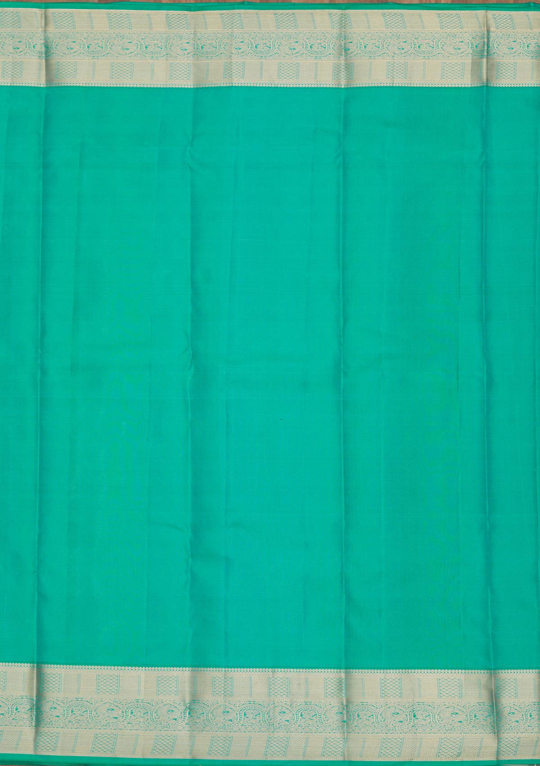 Rama Green Zariwork Pure Silk Saree-Koskii