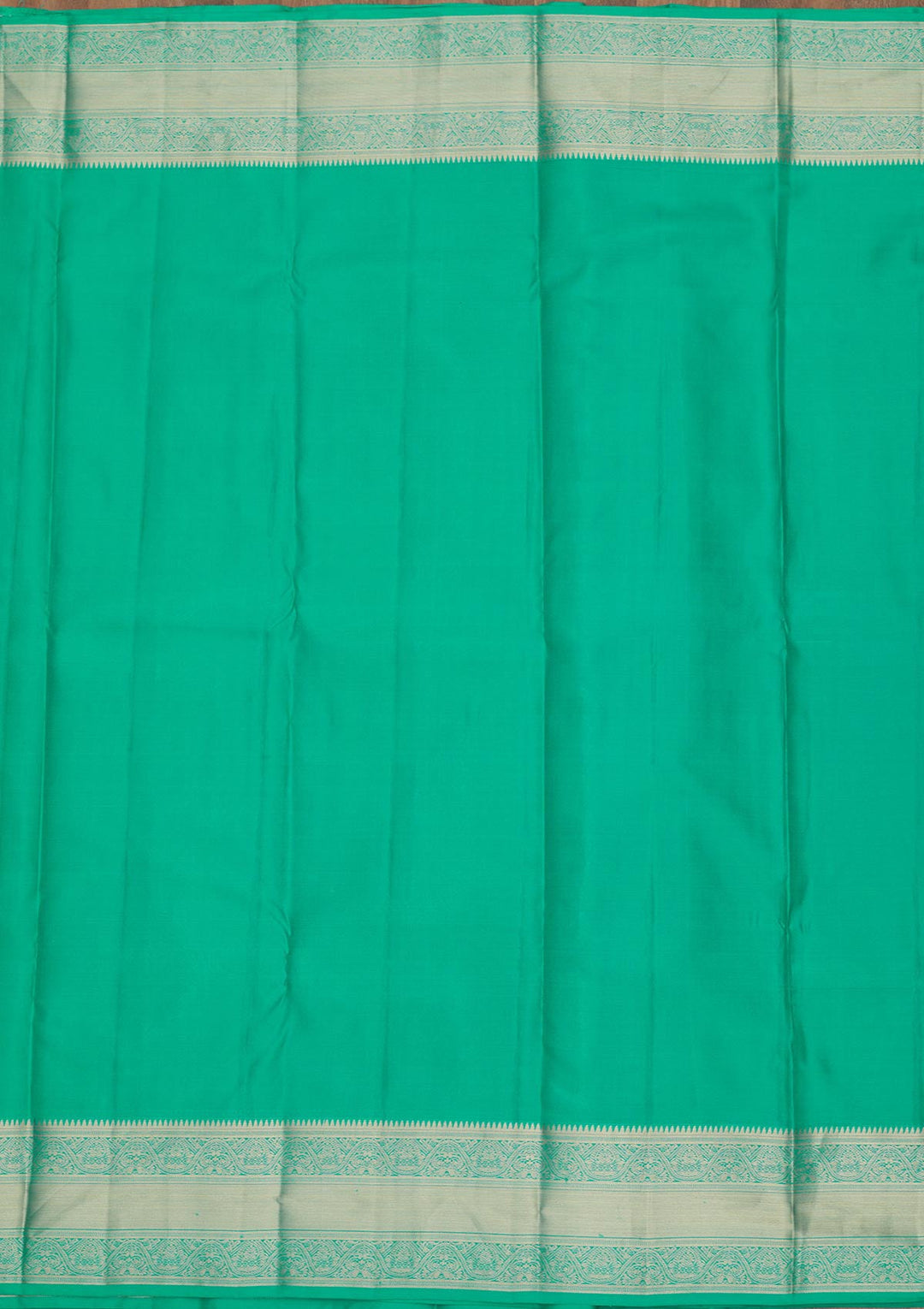 Rama Green Zariwork Pure Silk Saree-Koskii