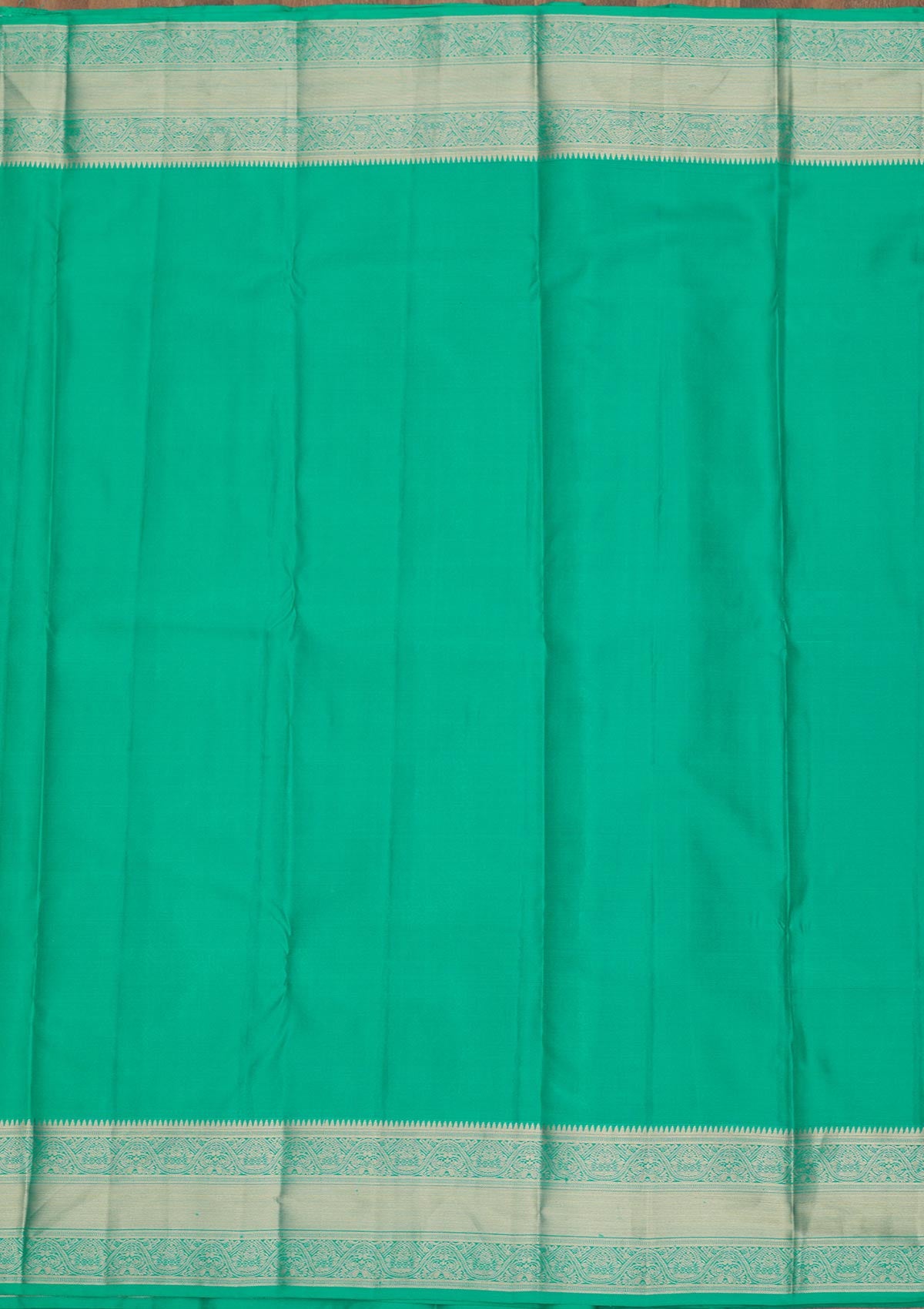 Rama Green Zariwork Pure Silk Saree-Koskii