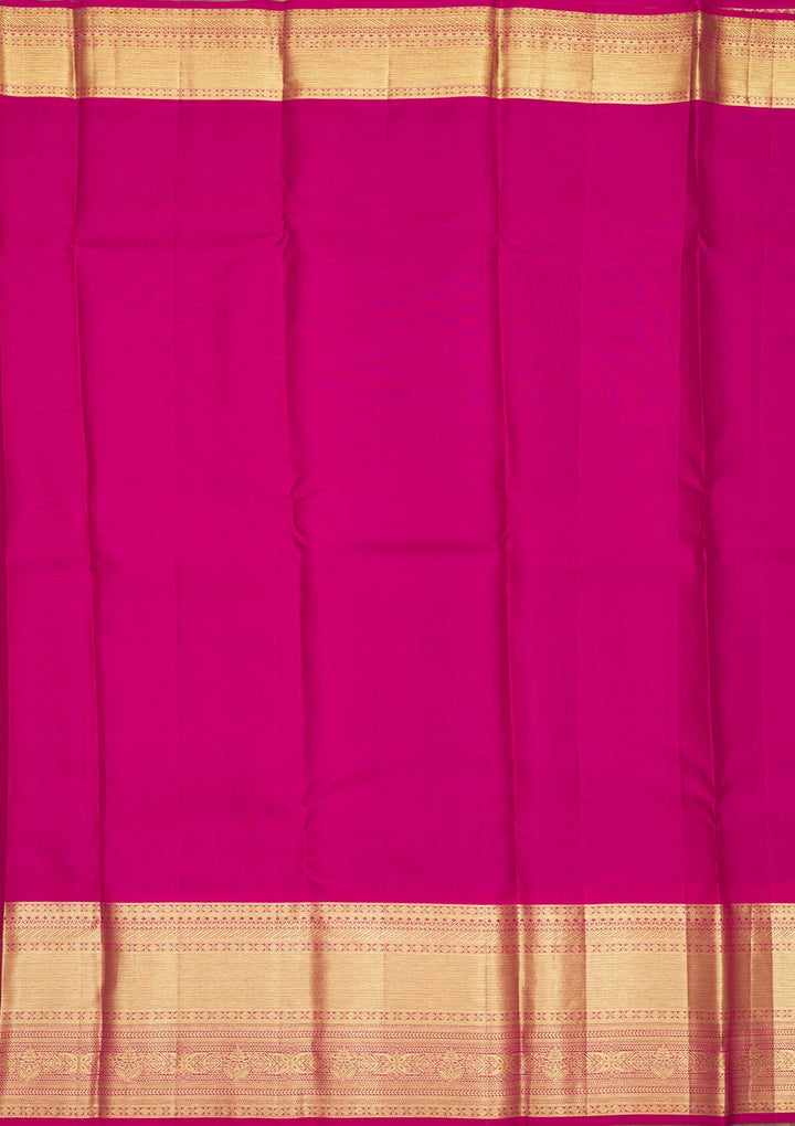 Rama Green Zariwork Pure Silk Saree-Koskii