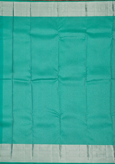 Turquoise Blue Zariwork Pure Silk Saree-Koskii