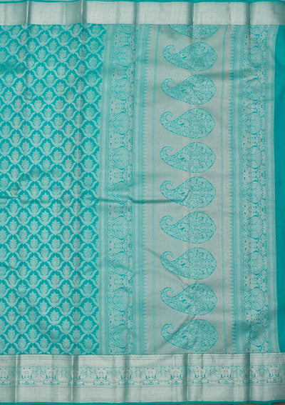 Rama Green Zariwork Pure Silk Saree