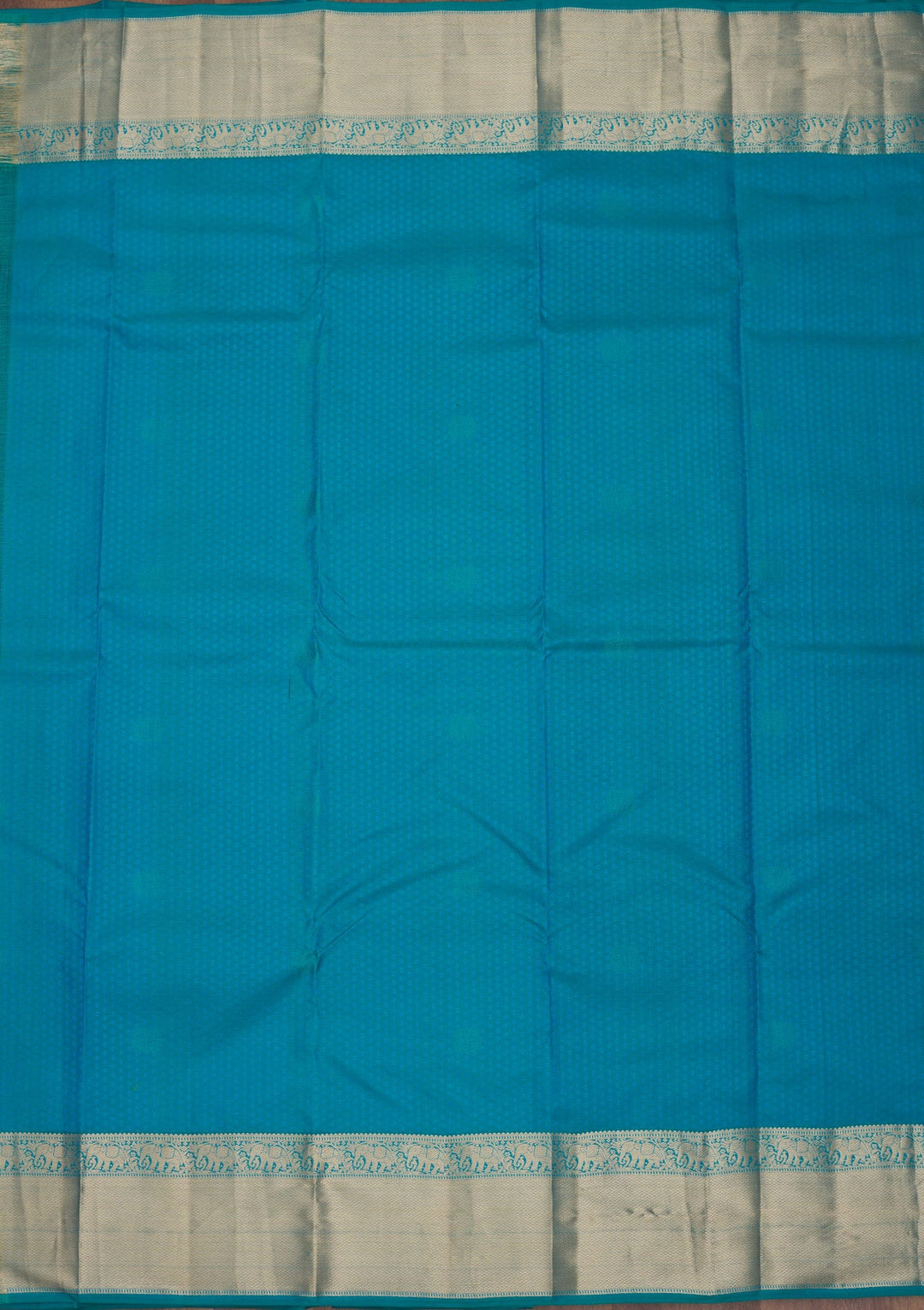 Rama Green Zariwork Pure Silk Saree
